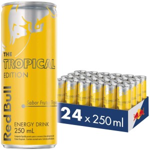 Energético Red Bull Tropical Lata 250 ml com 24 unidades