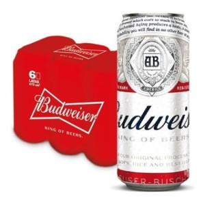 Cerveja Budweiser Lata 310 ml com 6 unidades