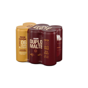 Cerveja Brahma Duplo Malte Lata 310 ml com 6 unidades