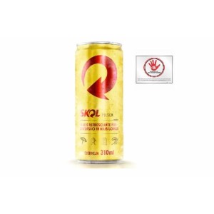 Cerveja Skol Lata Gelada  310 ml com 6 unidades